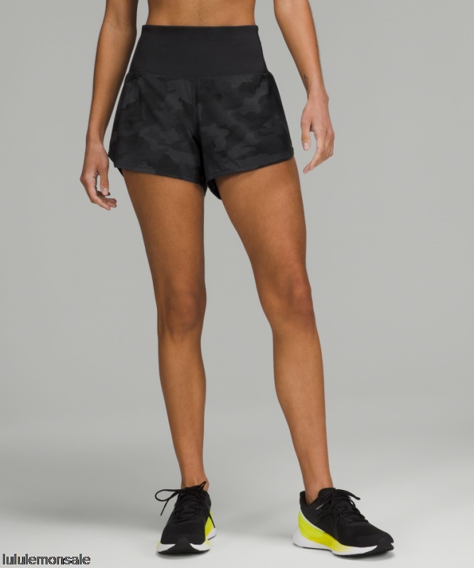 Lululemon Damen DELULU372 | Speed Up Hochhaus Gefüttert Short 4 Schwarz
